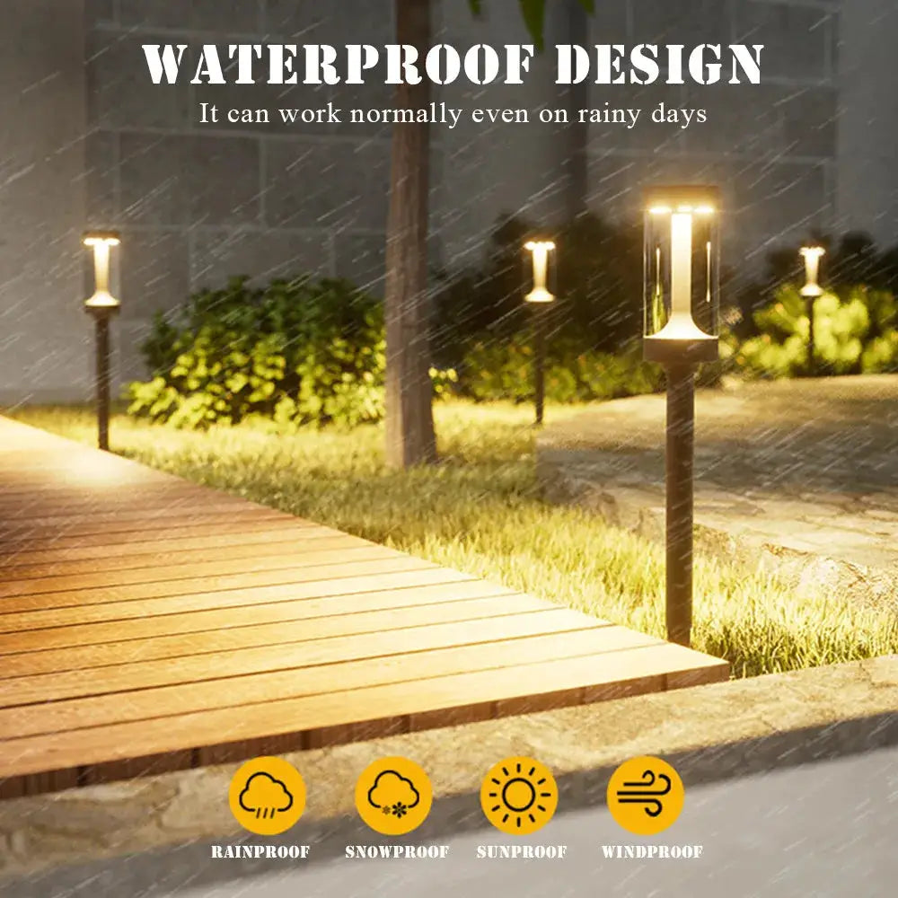 2PCS 3000K Solar Lawn Light Waterproof Solar Garden Light Outdoor Solar Lamp For Garden Decor Pathway Light Landscape Path Yard from PriceLows™
