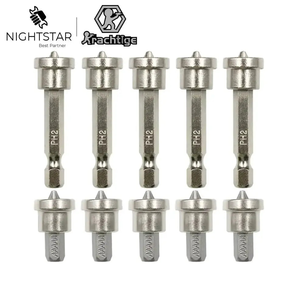 5Pcs 10Pcs 25mm 50mm PH2 Screwdriver Bit Set for Plasterboard Wood Board Depth Stop Limit Cross Tips No-Magnetic Phillips Heads from PriceLows™
