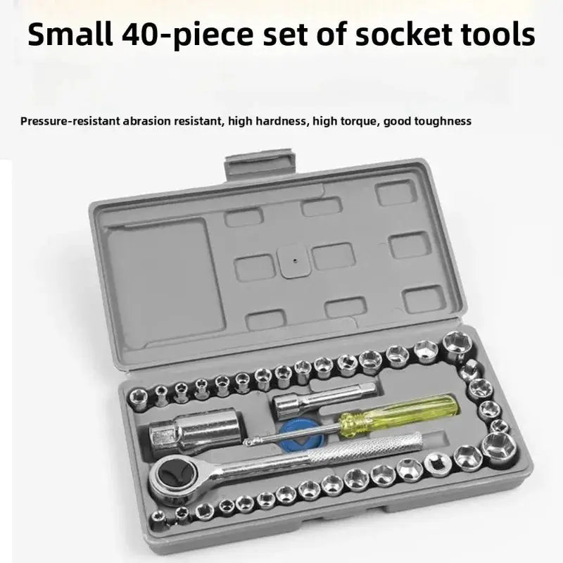 40pcs Auto Disassembly Tool Set Car Repair Socket Wrench Kit Professional Automotive Mechanical Maintenance Hand Tool Kit from PriceLows™