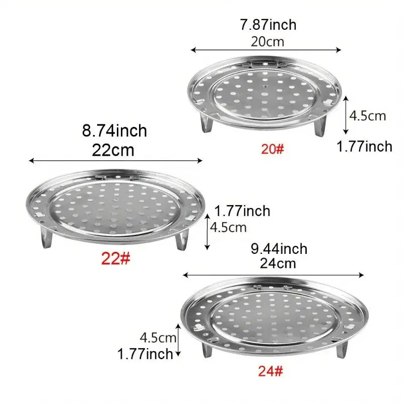 Stainless Steel Steamer Rack | Detachable Legs | Round Basket | Fits Instant Pot