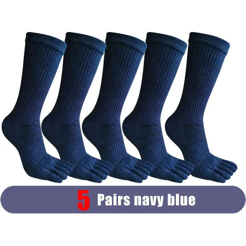Compression Toe Socks | Cotton Blend | Crew Fit | Five Finger Design