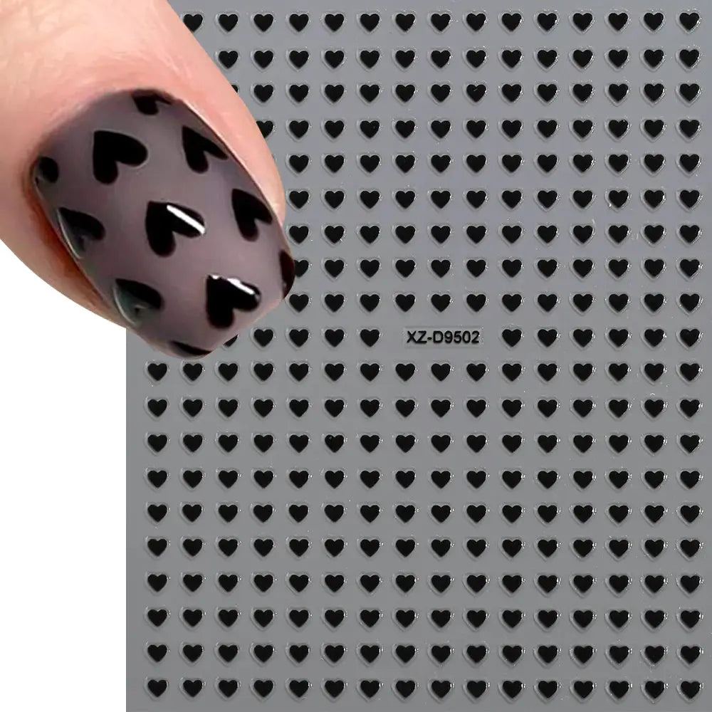 8pc 3D Mixed Color Heart Nail Stickers Valentines' Day Sweet Red Pink Love Selfadhesive Nail Decoration Decals Manicure Supplies from PriceLows™