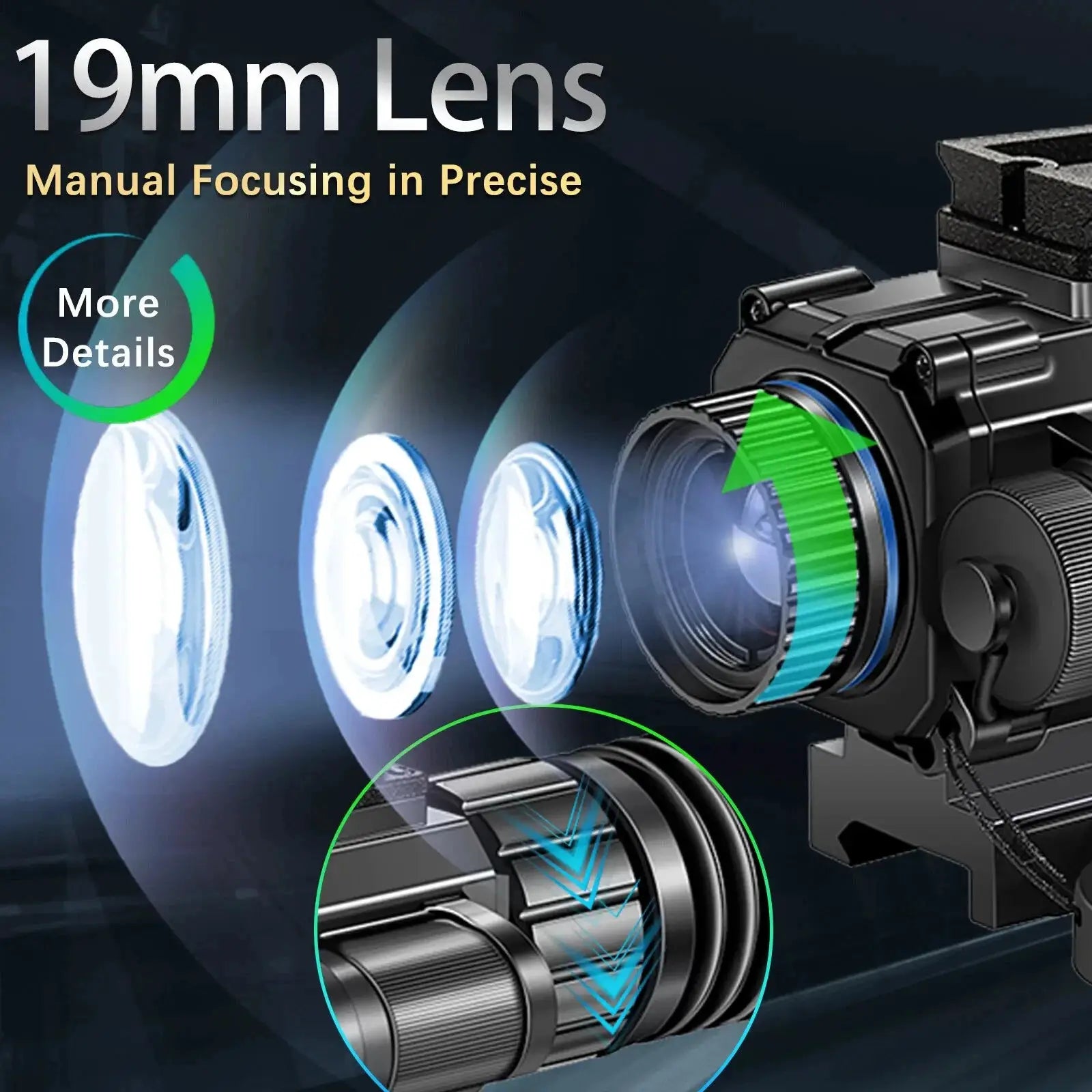 384x288 Multipurpose Head Mounted Thermal Monocular Sight Scope 50hz Hunting Helmet Riflescope Tactical Head Mounted Imager from PriceLows™