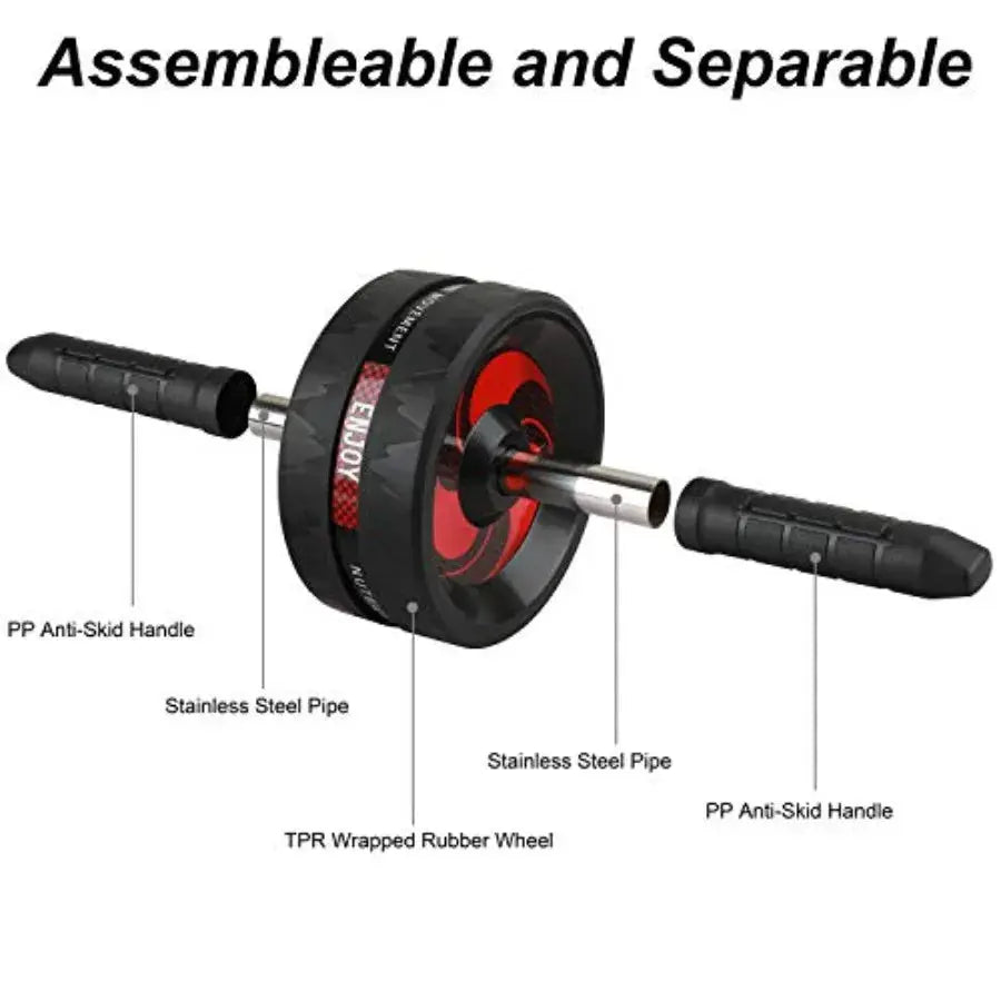 Abdominal Roller | Padded Handles | Core Strength Trainer | Single Wheel