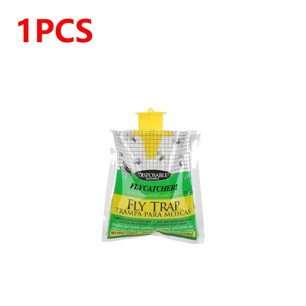 Hanging Fly Trap Bag with Fly Bait Disposable Flies Trap Non-Toxic Mosquito Trap Catcher Fly Wasp Insect Bug Killer for Outdoor from PriceLows™