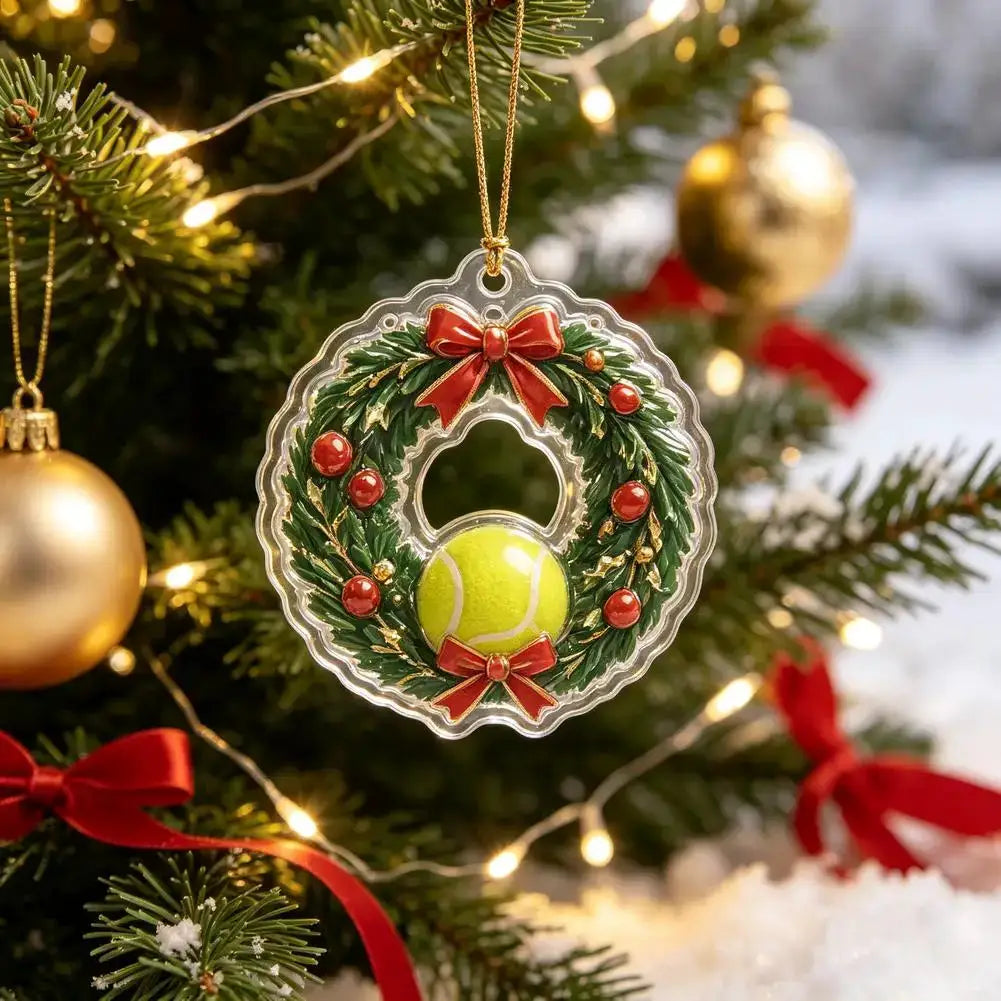 Tennis Advent Calendar | 24 Day Countdown | Clear Acrylic Ornaments