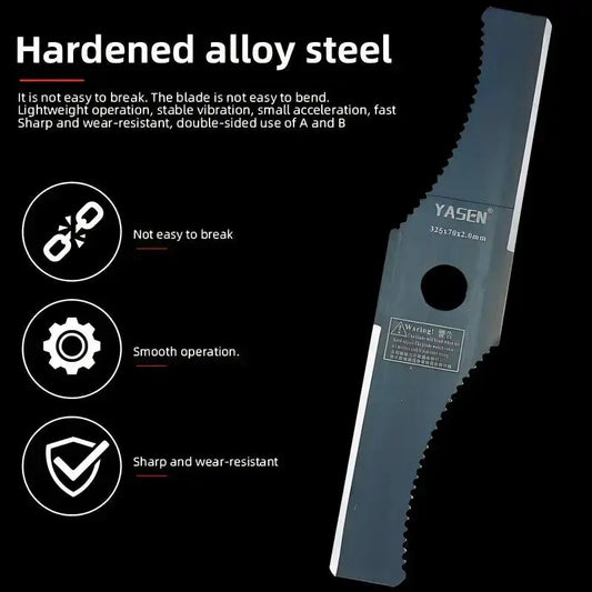 1Pc 12.7inch S-Shaped Toothed Blade, Mounting Hole 1inch, Easy to Install, Durable and Lightweight Design, Rotating Brush Knife Trimming Head Weeding Blade, Suitable for Garden Gardening Lawn Trimming from PriceLows™