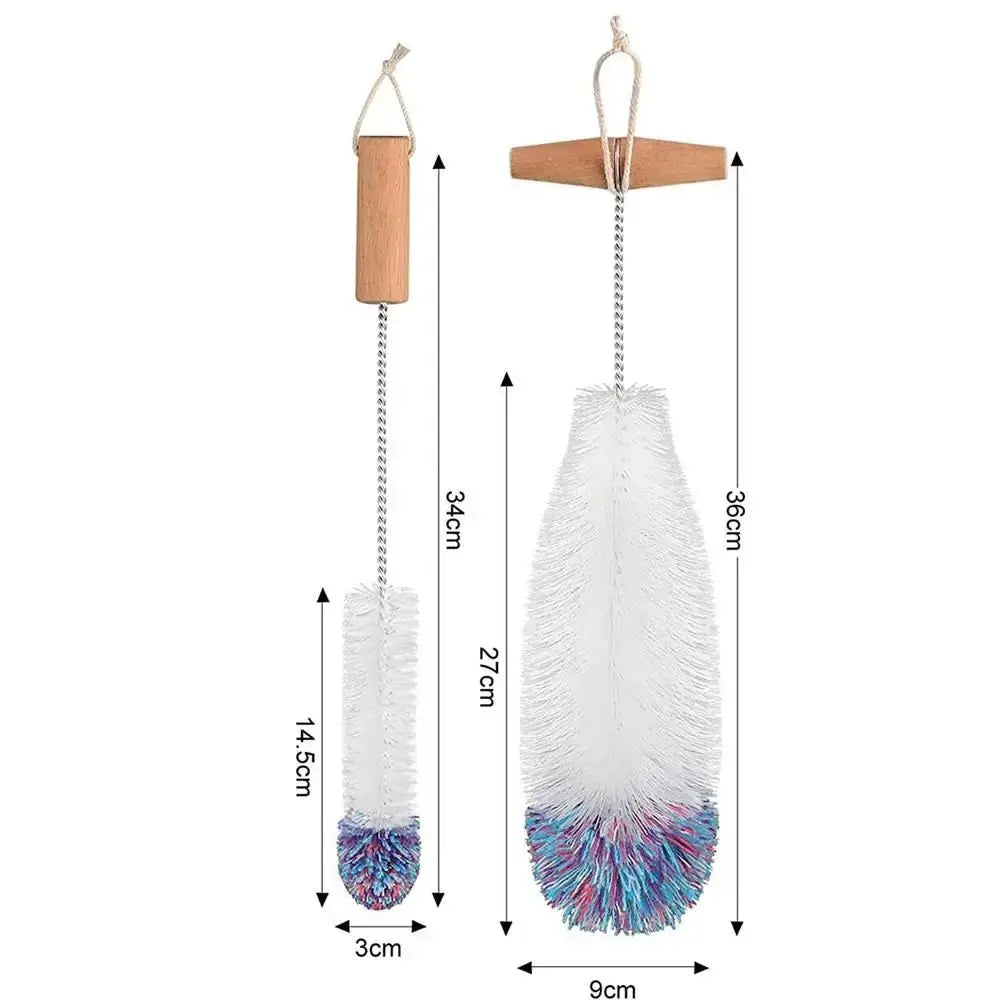 Durable Soda Stream Bottle Brush With Beechwood Handle Glassware Jars Cleaner Kitchen Cleaning Tool Drink Wineglass Bottle Cup from PriceLows™