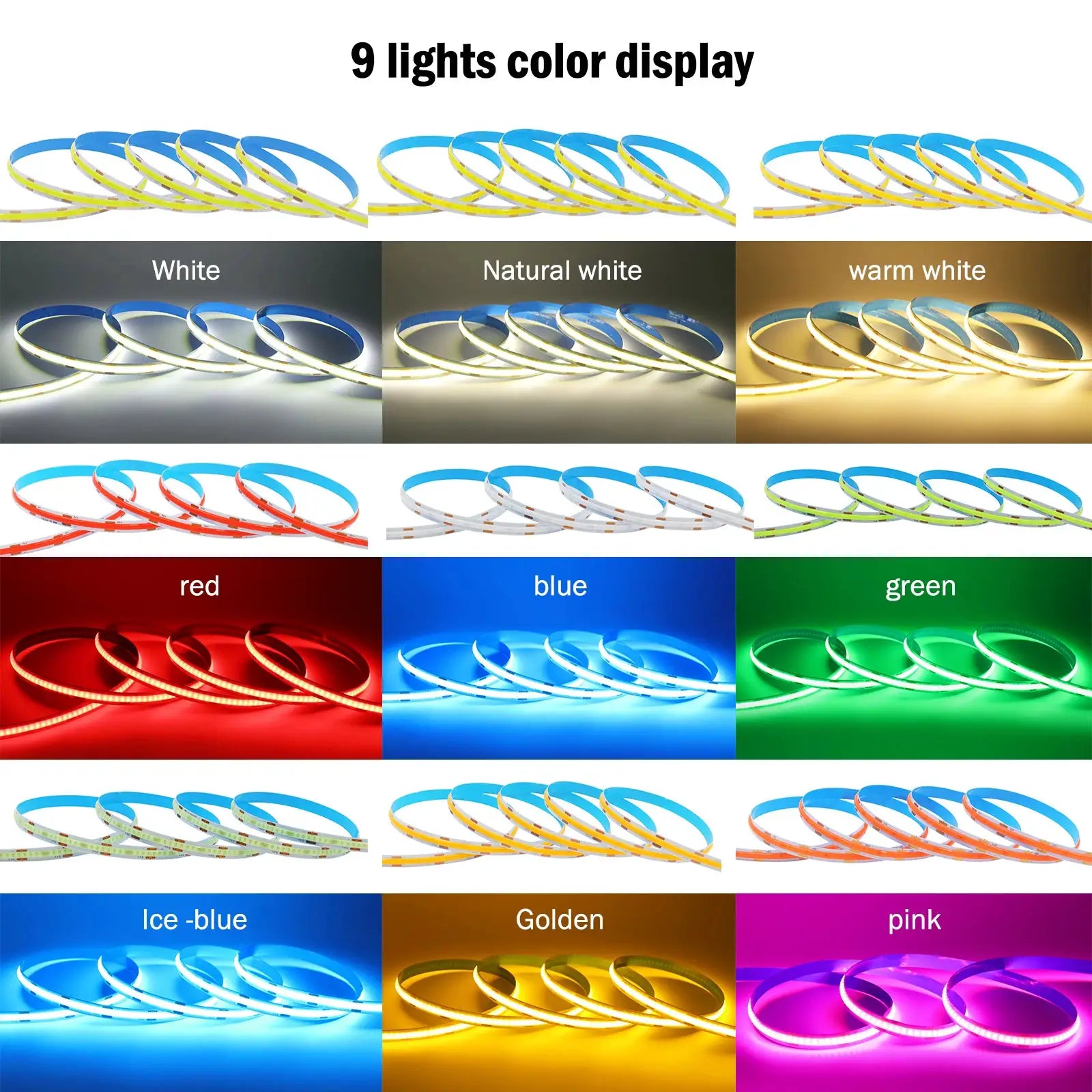 8MM COB LED Strip Light 5V 320LEDs/M Motion Sensor Dimmable Flexible LED Tape Ribbon USB/Battery Powered DIY Backlight for Room from PriceLows™