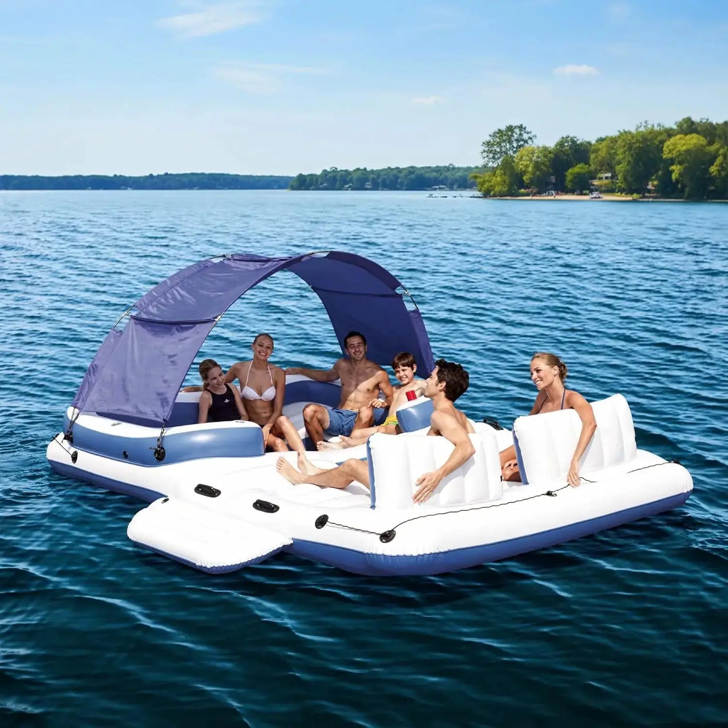 Inflatable Island | 6 Person Capacity | Tropical Breeze | Large
