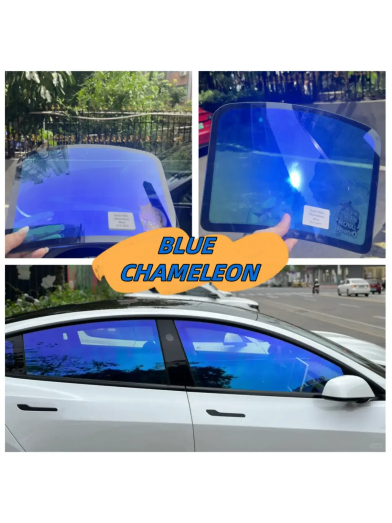 Width50/76/100cm 60% Blue Chameleon Film Car Window Color Chanage Tint Glass Sticker Solar Decorative Protective Foils from PriceLows™