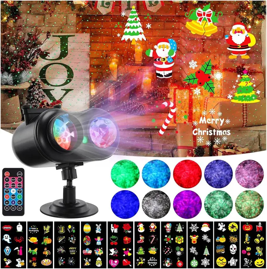 Christmas Laser Projector | 3 In 1 Modes | 80 Slide Patterns | Outdoor Use