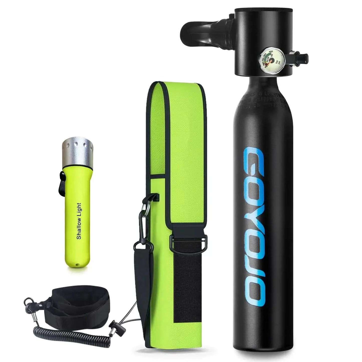 Mini Scuba Tank | 0.5L Capacity | 3000 PSI Max Pressure | 6-12 Minutes Dive Time