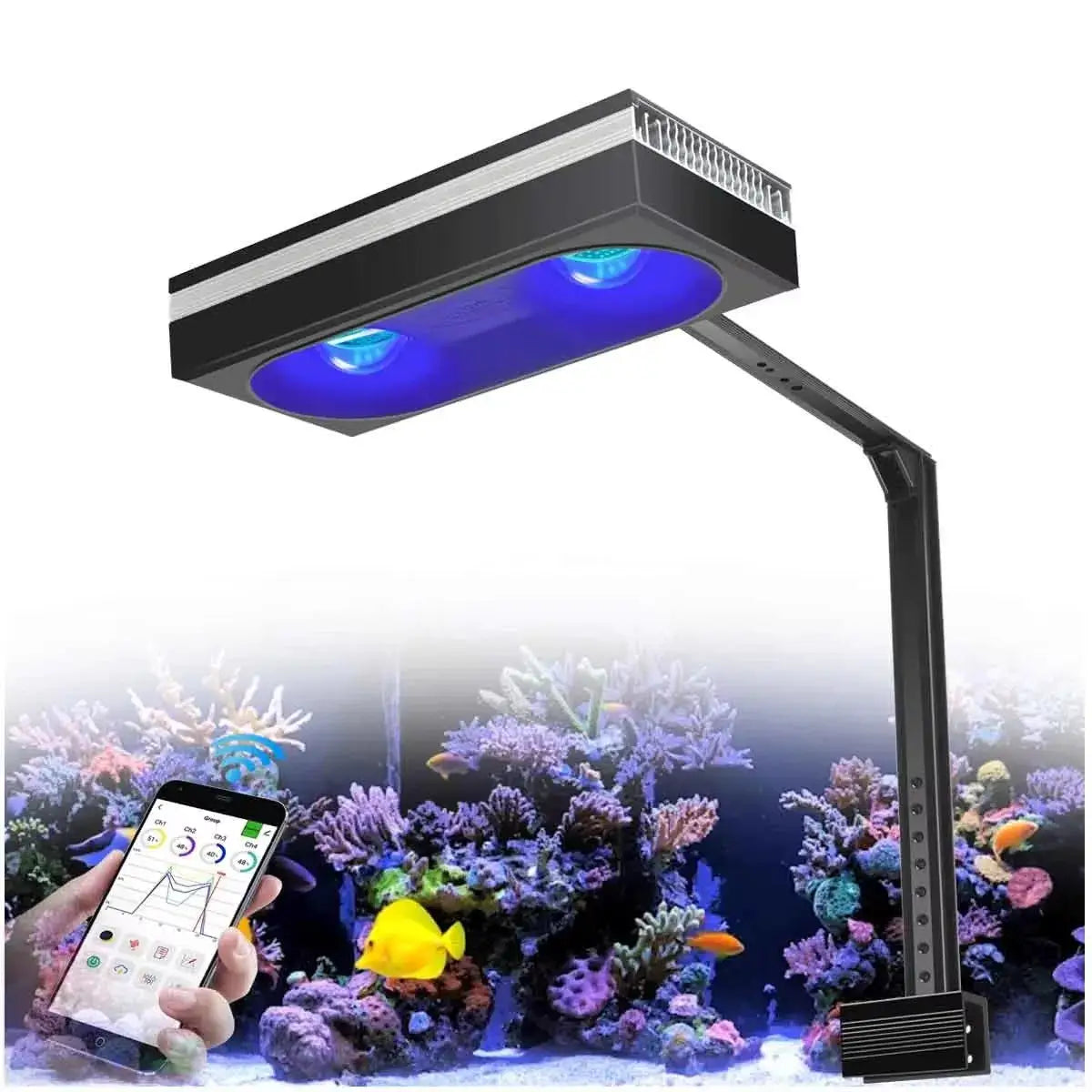 LED Aquarium Reef Light | 180W WiFi | Full Spectrum | Clip On