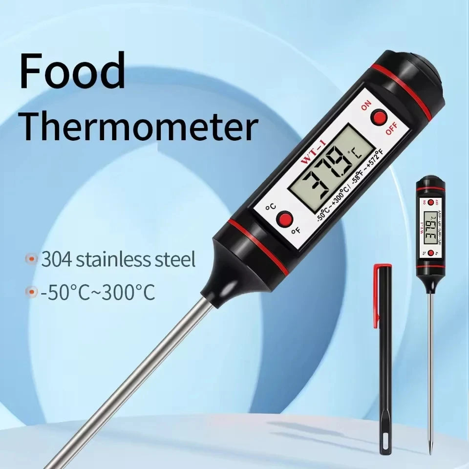 Digital Kitchen Thermometer | Stainless Probe | Meat And Oven Use | One Size