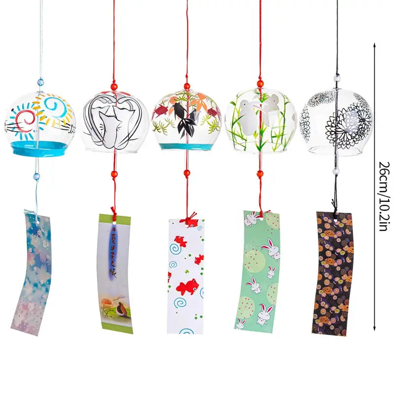 Japanese Windchime Huling Landscape Bell Glass Crystal Bell Wind Hanging Ornament Garden Landscape Japanese Wind Bell Decor 후우링 from PriceLows™