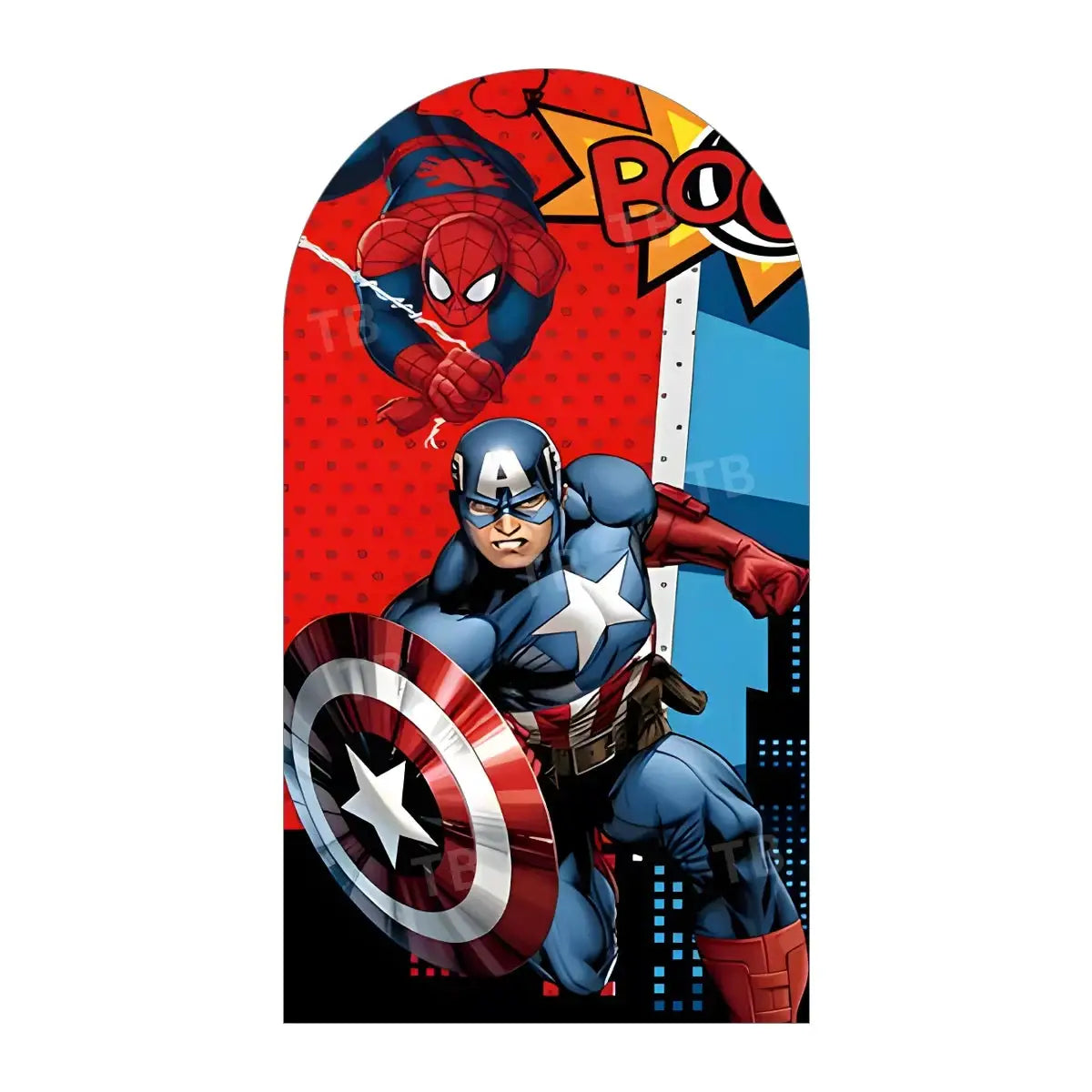 Party Backdrop | Marvel Avengers Theme | Arch Backdrop Cover | Custom Name