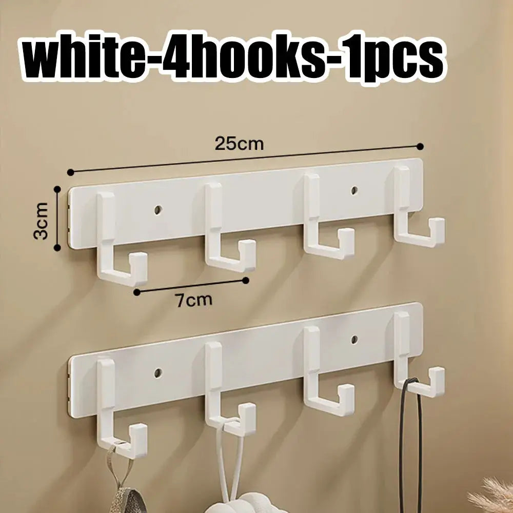 Kitchen space aluminum punch-free hooks are easy to install kitchen utensils storage hooks bathroom bathrobe towel hangers from PriceLows™