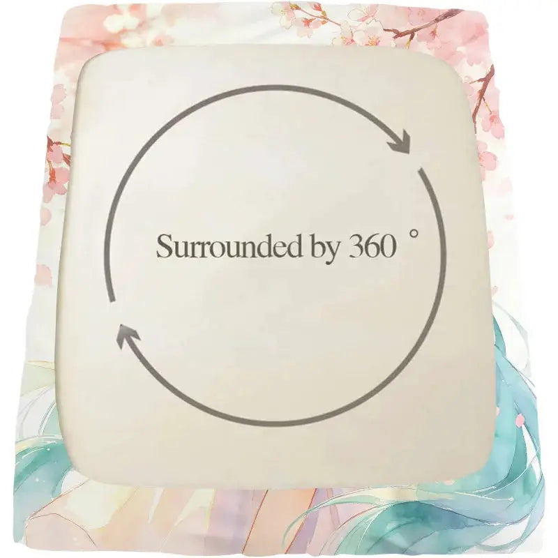 3Pcs Hatsune Miku Sakura Cherry Blossom Fitted Sheet Set Watercolor Anime Bed Cover with Pillowcases Teens Fans Room Decor Gift from PriceLows™