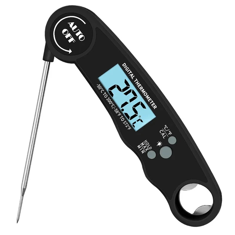 Digital Thermometer | Folding Probe | Portable Kitchen Use | Meat Milk Food