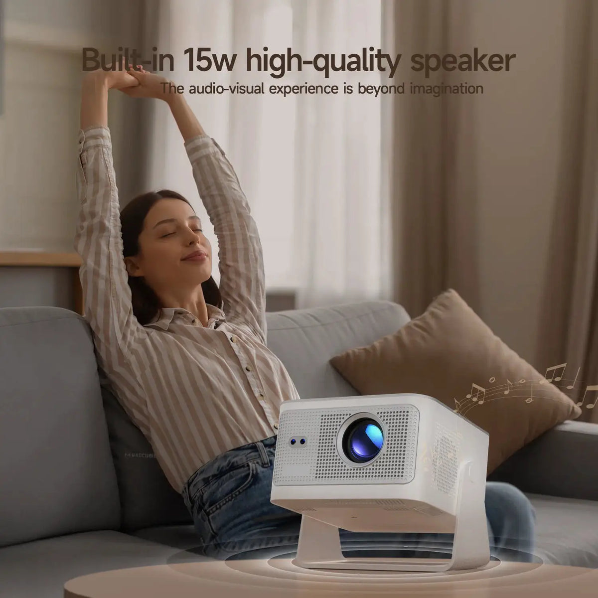 Portable Projector | Auto Focus | 900 ANSI Lumens | Android 14