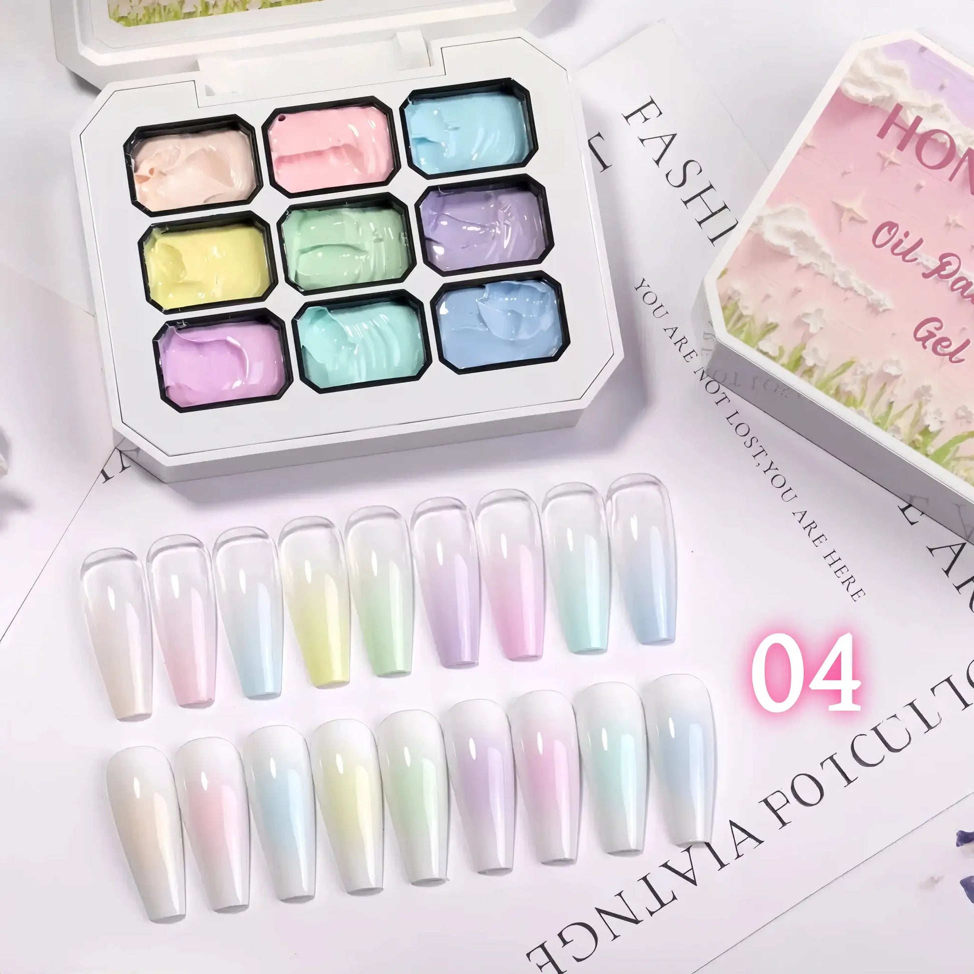 9-Color Solid Nail Polish, Pink, Macaron Painting Gel, High Saturation Popular Solid Nail Polish, Used for Nail Art from PriceLows™