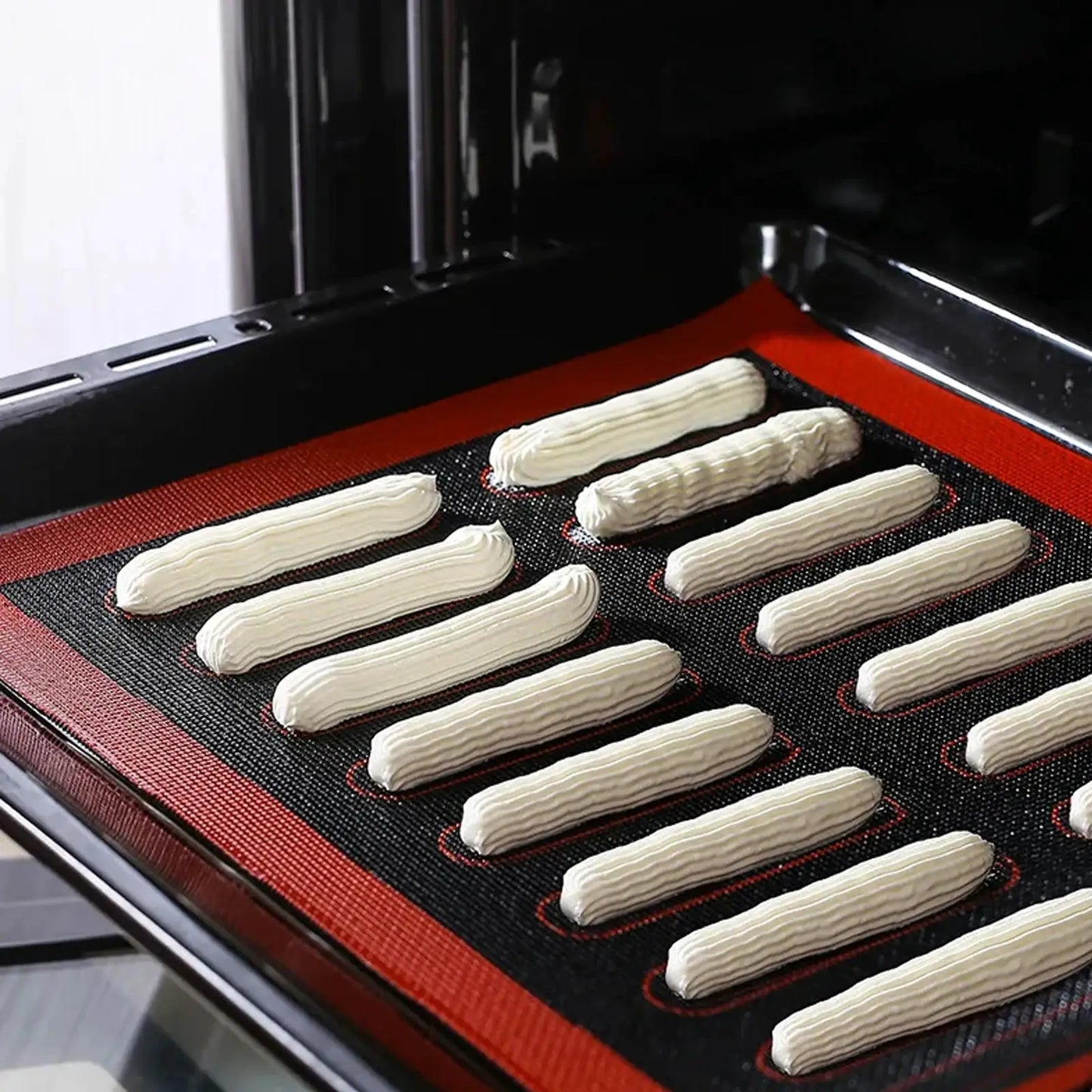 Perforated Silicone Baking Mat, with Puff & Round Patterns, Reusable Non-stick Oven Liner, for Cookies Macaron Bread, 2 Sides from PriceLows™