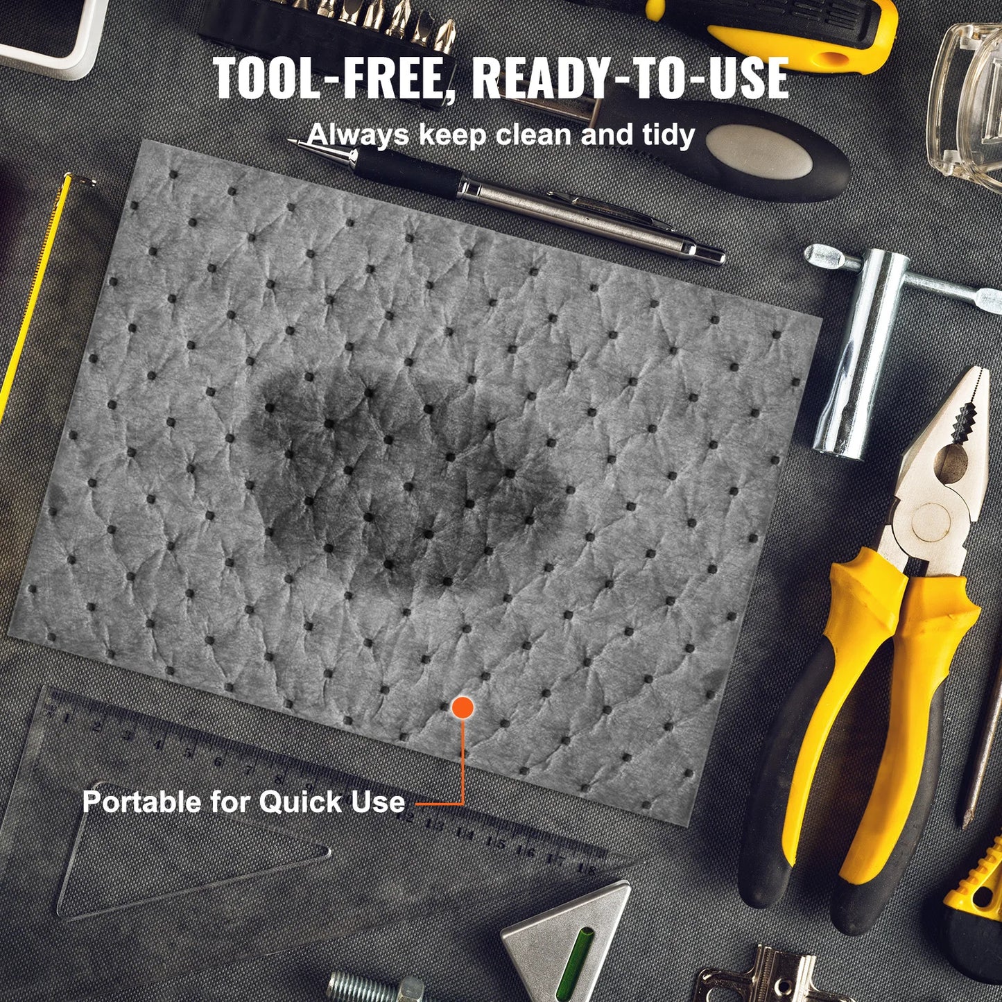 Oil Spill Mat | Oil And Water Absorbent | Automotive And Kitchen Use | One Size