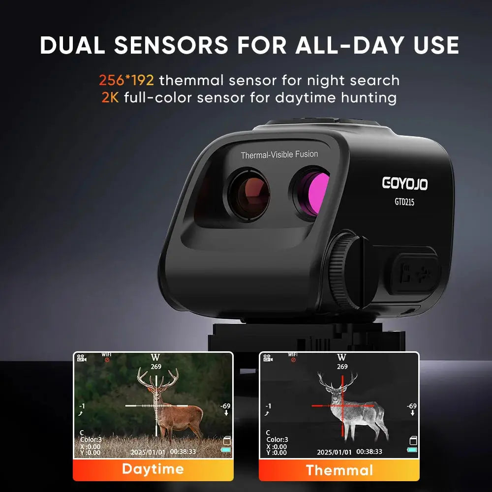 Multispectral Dual-light Fusion Thermal Imaging Scope for Hunting 2K 60Hz Daytime Thermal Monocular with Video Rec PIP WiFi from PriceLows™