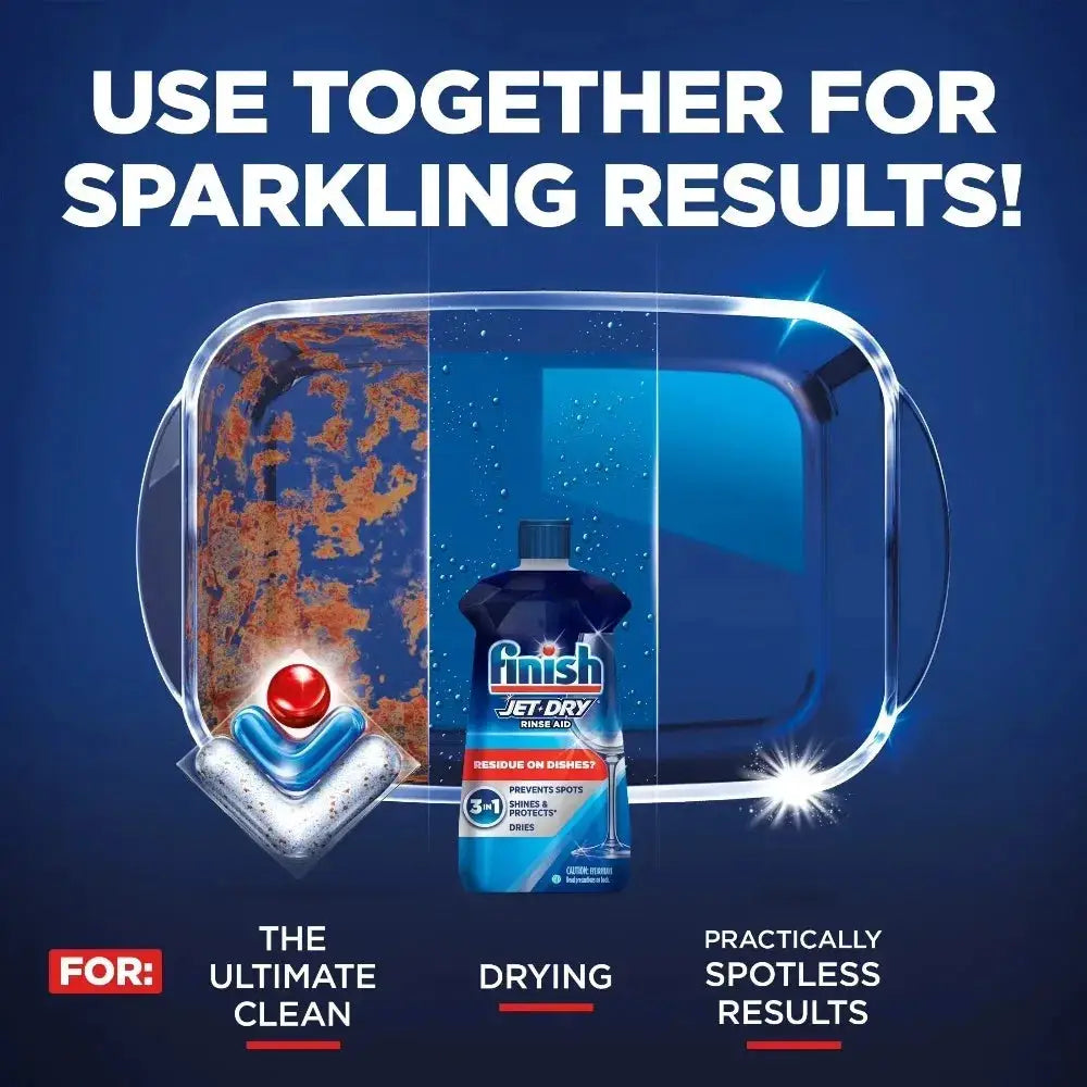 Dishwasher Rinse Aid | Spot Free Formula | Glass Protection | 8.45 Oz Bottle