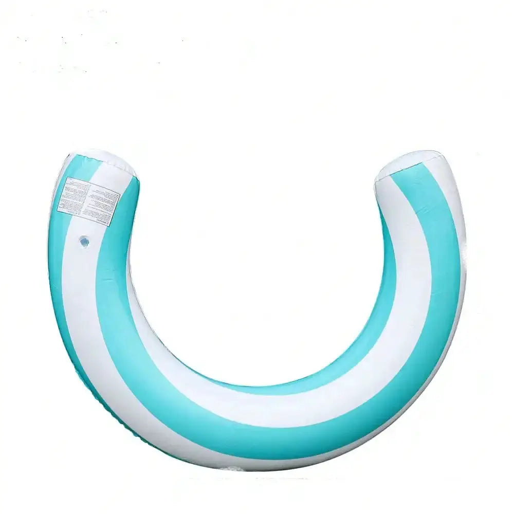 Inflatable Pool Ring | U Shaped Arch Design | Striped Thickened PVC | One Size