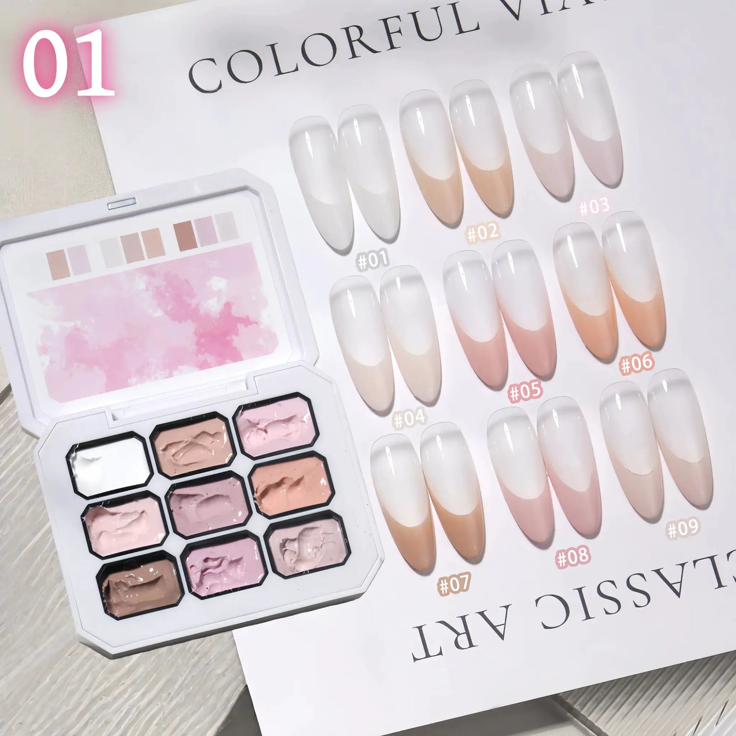 9-Color Solid Nail Polish, Pink, Macaron Painting Gel, High Saturation Popular Solid Nail Polish, Used for Nail Art from PriceLows™