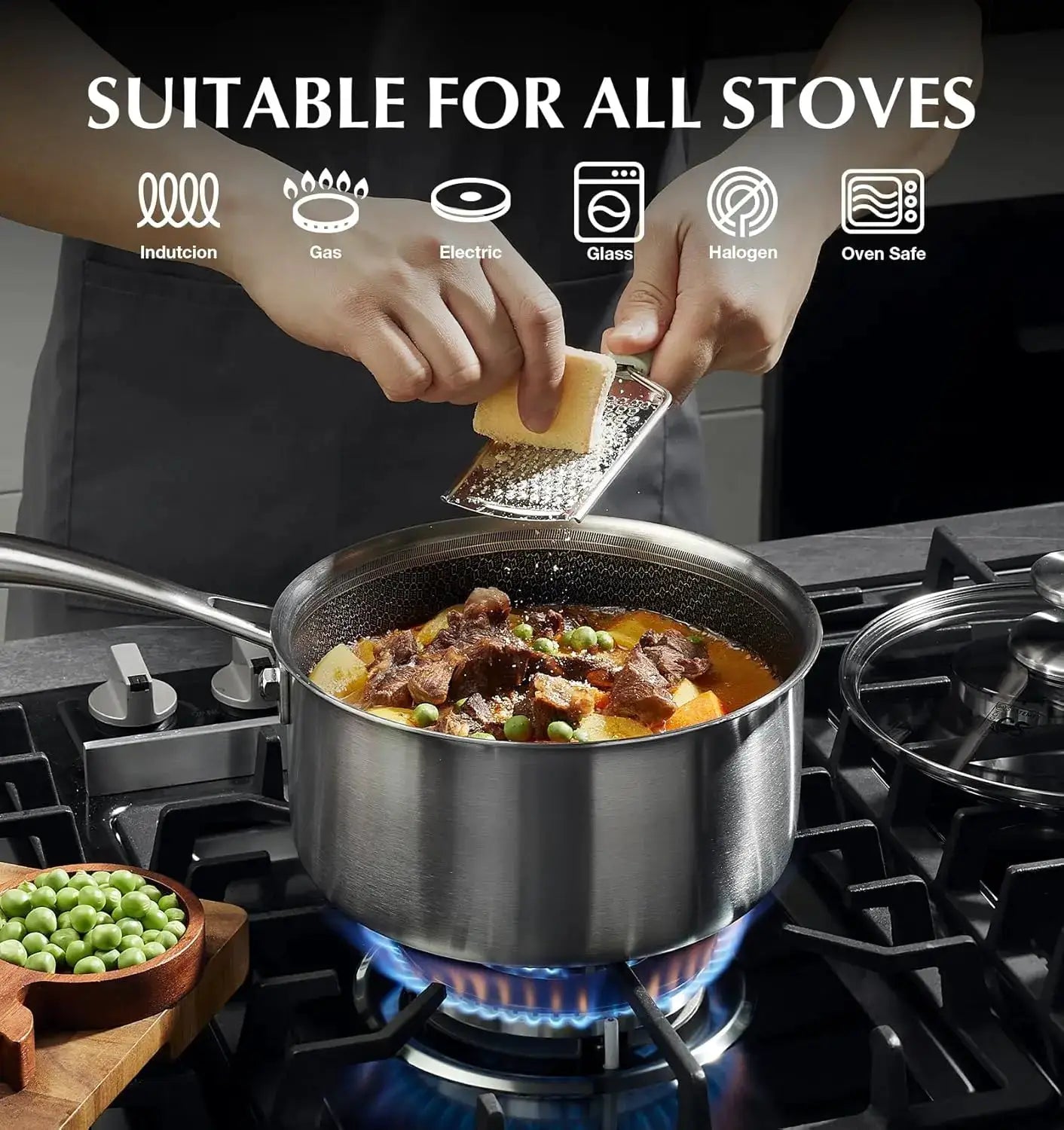 KOCH SYSTEME CS Hybrid Nonstick Stainless Steel Saucepan Set, 1QT & 2QT Triply Stainless Steel Saucepan Set, Induction Ready from PriceLows™
