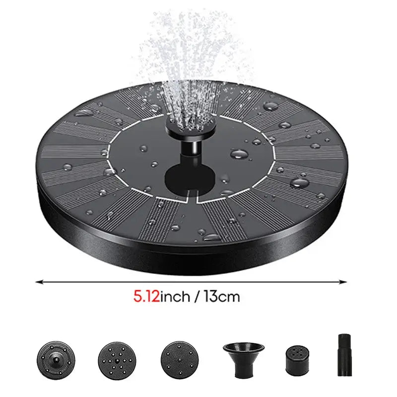Outdoor Solar Fountain Pump Floating Solar Panel Bird Baths Water Fountain with 4 Nozzles For Garden Water Pool Pond Decor Lands from PriceLows™