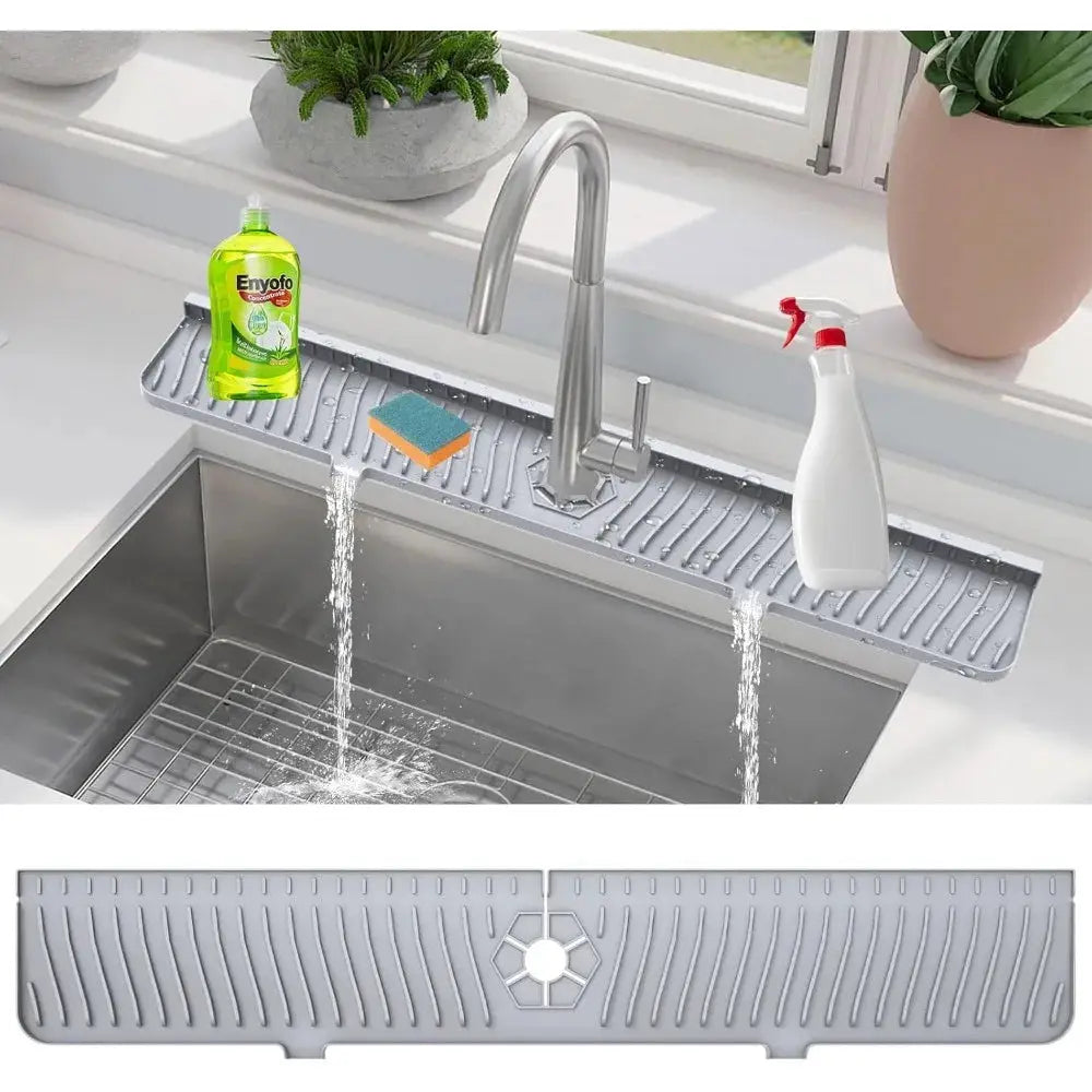 Silicone Faucet Water Catcher Mats,Kitchen Sink Spill-Proof Drying Pads,Anti-Slip Drain and Splash Guard Water Catcher Mat from PriceLows™