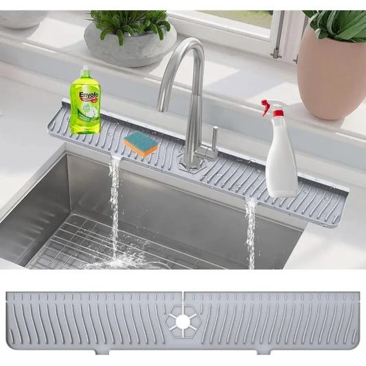 Silicone Faucet Water Catcher Mats,Kitchen Sink Spill-Proof Drying Pads,Anti-Slip Drain and Splash Guard Water Catcher Mat from PriceLows™