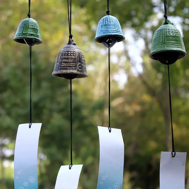 Japanese Wind Chimes Cast Iron Wind Bells Hanging Pendant Feng Shui Good Luck Temple Wind Bells Outdoor Home Garden Decoration from PriceLows™