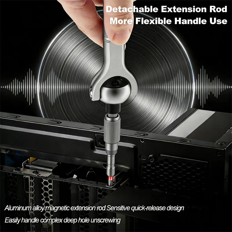 New Ratchet Screwdriver 40 in 1 Set Magnetic Wrench Semi-automatic Multi-purpose Sleeve Toolbox Bicycle Repair Tools Tools Kit from PriceLows™