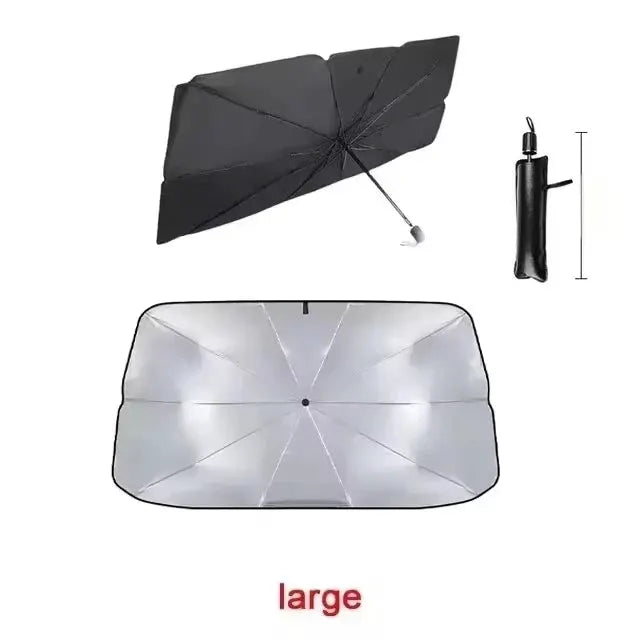 Car Sunshade Umbrella | Windshield Protector | PVC Material | Universal Fit