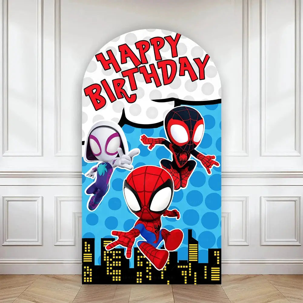 Backdrop | Spider-Man And His Amazing Friends Theme Backdrop | Vinyl Background
