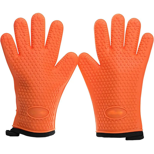 Silicone Oven Gloves | Extreme Heat Resistant | BBQ Grill Pit