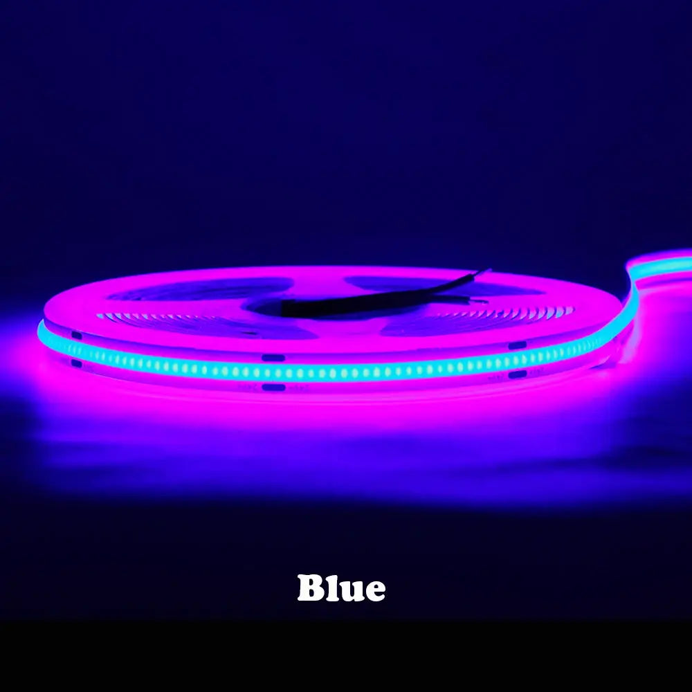 COB LED Strip 480 528 Chips/M High Density Flexible FOB Led Red Green Blue Warm Nature Cool White Linear Dimmable Light 12V 24V from PriceLows™