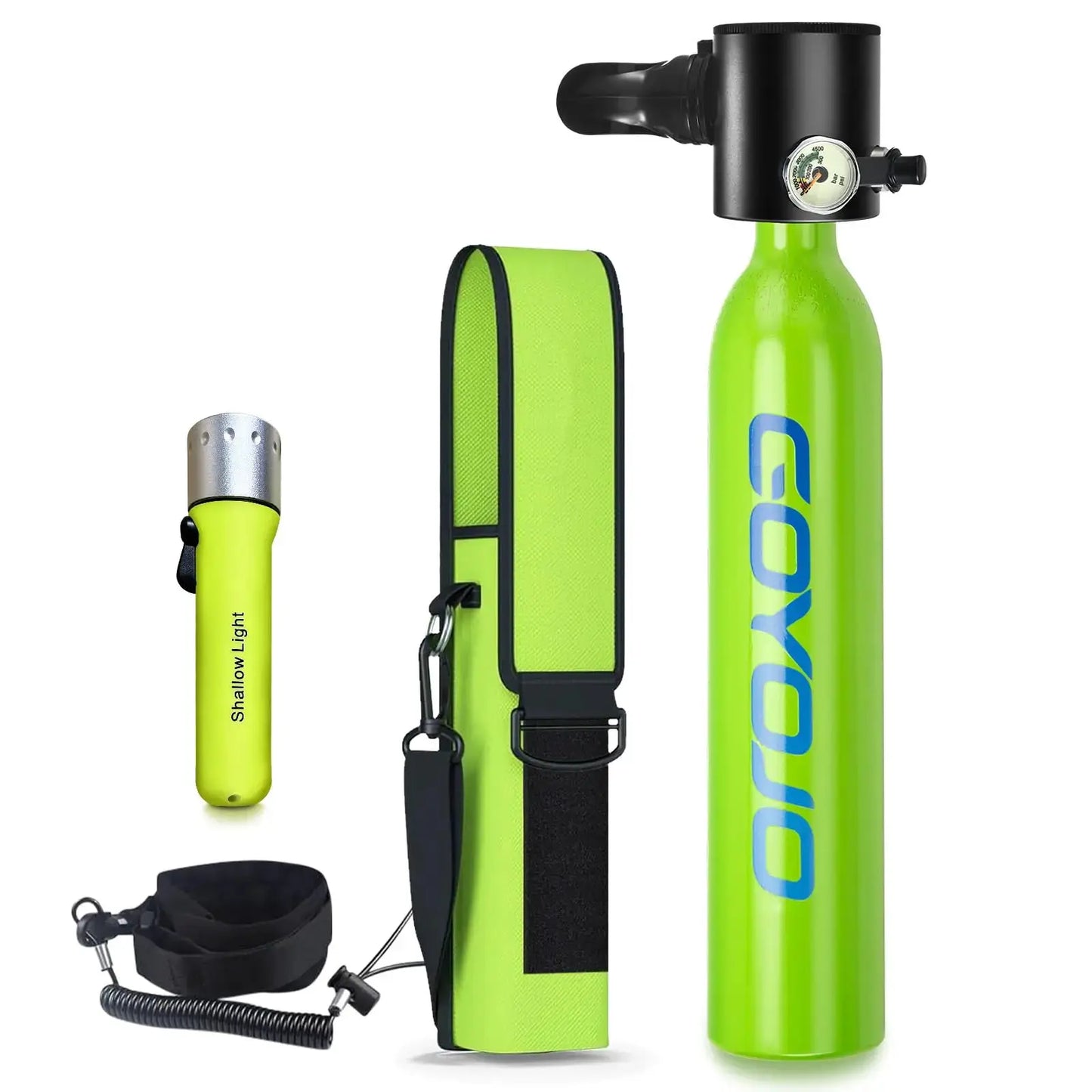 Mini Scuba Tank | 0.5L Capacity | 3000 PSI Max Pressure | 6-12 Minutes Dive Time