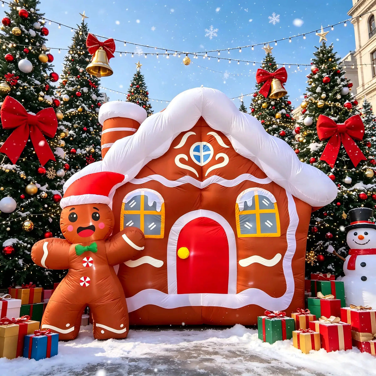 Inflatable Gingerbread House | 11 Ft | LED Lights | Outdoor