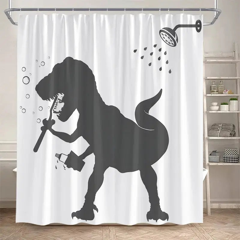 Funny Cartoon Bathing Cats Shower Curtains Cute Animals Pet Cat Kids Bath Curtain Polyester Children Bathroom Decor with Hooks from PriceLows™
