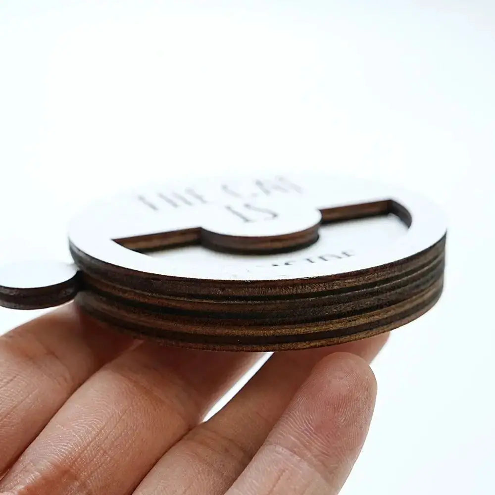 Pet Door Sign | Wood Round Magnet | In Out Sign | 7.6x7.6 cm