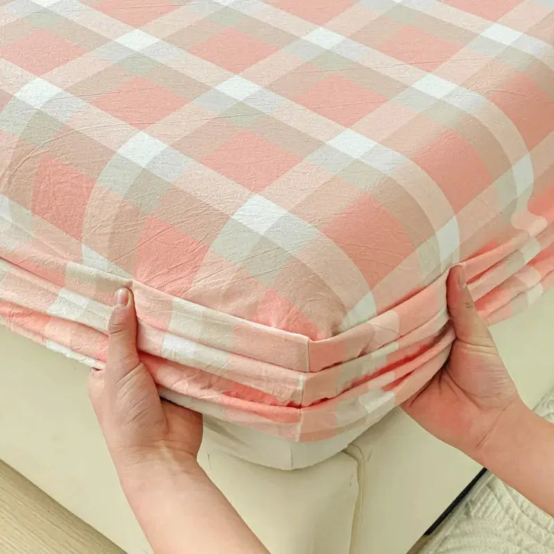 Pure Cotton Fitted Sheet Adults Kids Room Bedsheets Single/Twin/Queen/King Size Bed Cover простынь Soft Mattress Protector from PriceLows™