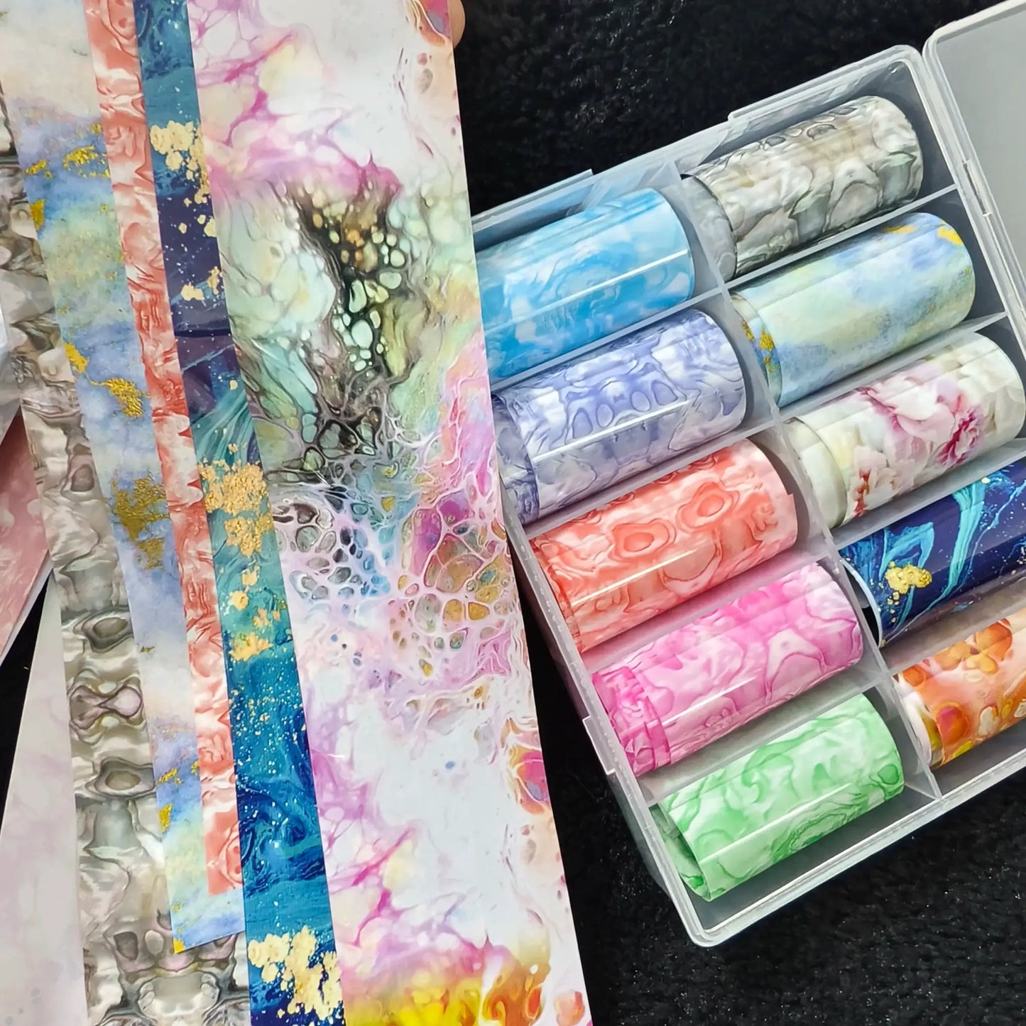 10Rolls Halloween Flower Plaid Angel Marble Bow Nail Foils Transfer Paper Nail Art Stickers Decal Nails Decoration from PriceLows™