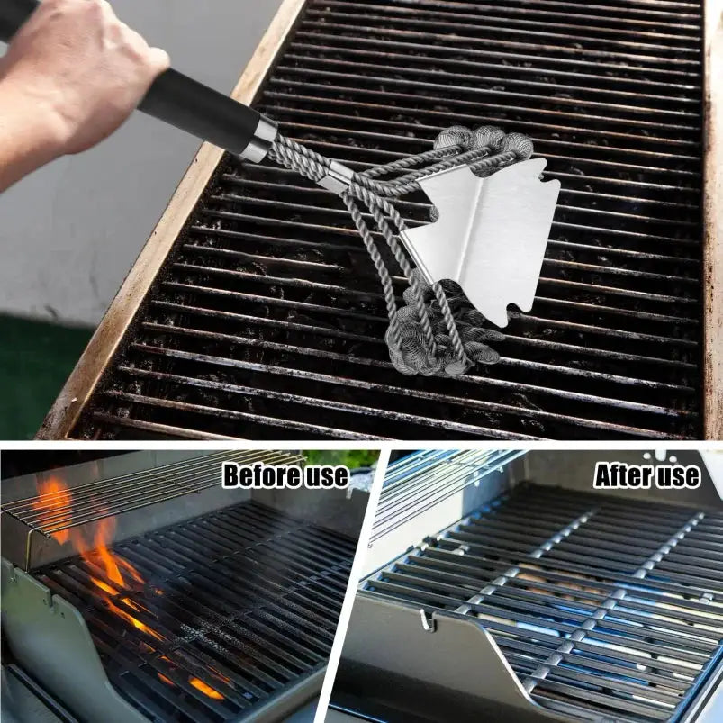 BBQ Grill Brush | Bristle Free Stainless Steel | Outdoor Cleaning | 1 Pack