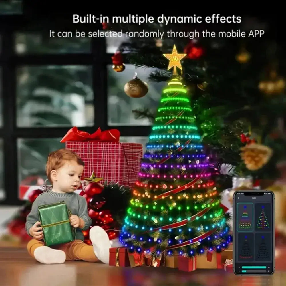 Smart Christmas Tree Lights | 400 Led Bulbs | Addressable Control | Top Star
